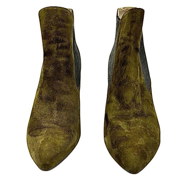 Steven by Steve Madden Women's Green Suede Maliik Bootie 8 Medium Pre-Owned - Picture 8 of 10